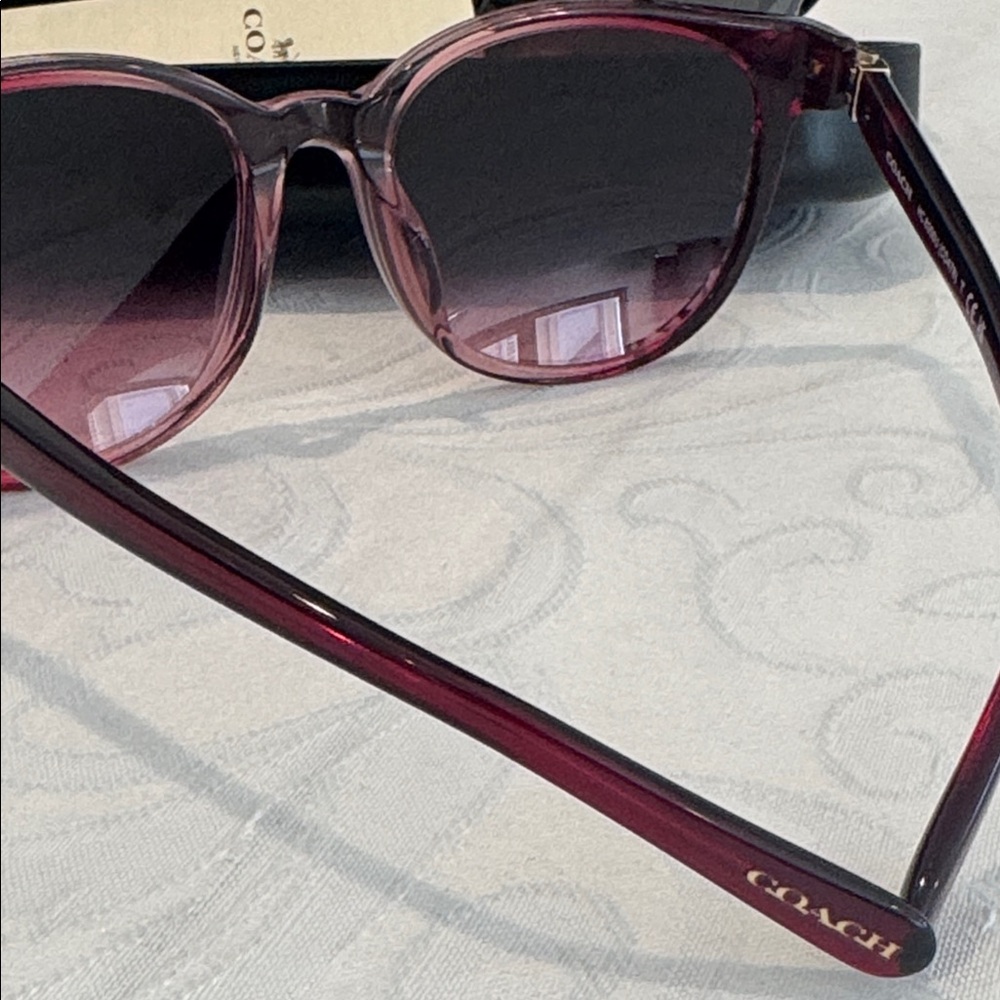 Coach Gradient Red 54 mm Round Sunglasses - Picture 10 of 15